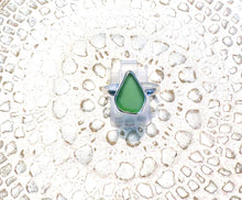 SEA GLASS RING ~ Deep Green