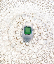 SEA GLASS RING ~ Deep Green