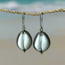 Cowrie Shell Earrings - Silver