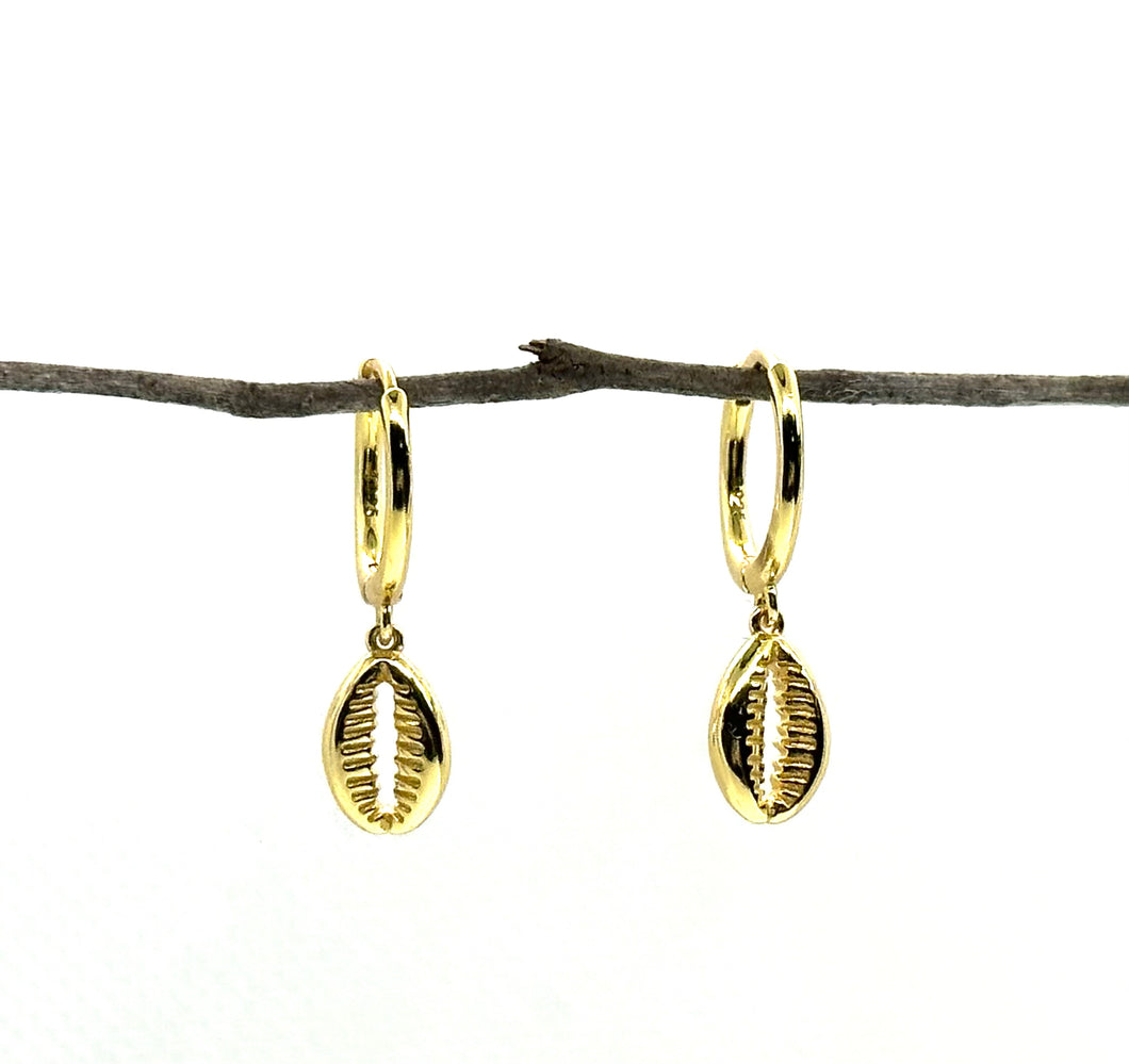 Cowrie Earrings - Gold Plated